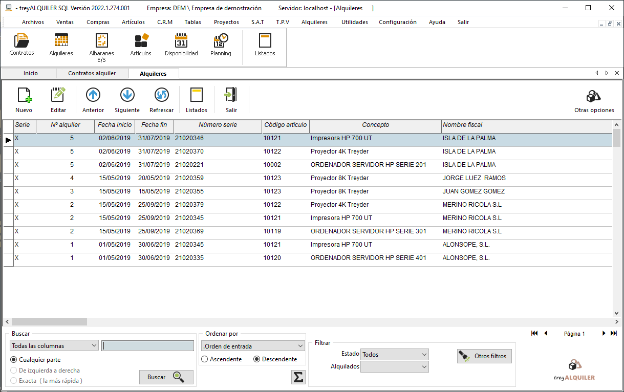Software gestión de alquileres