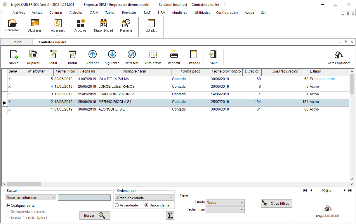 Software gestión de alquileres