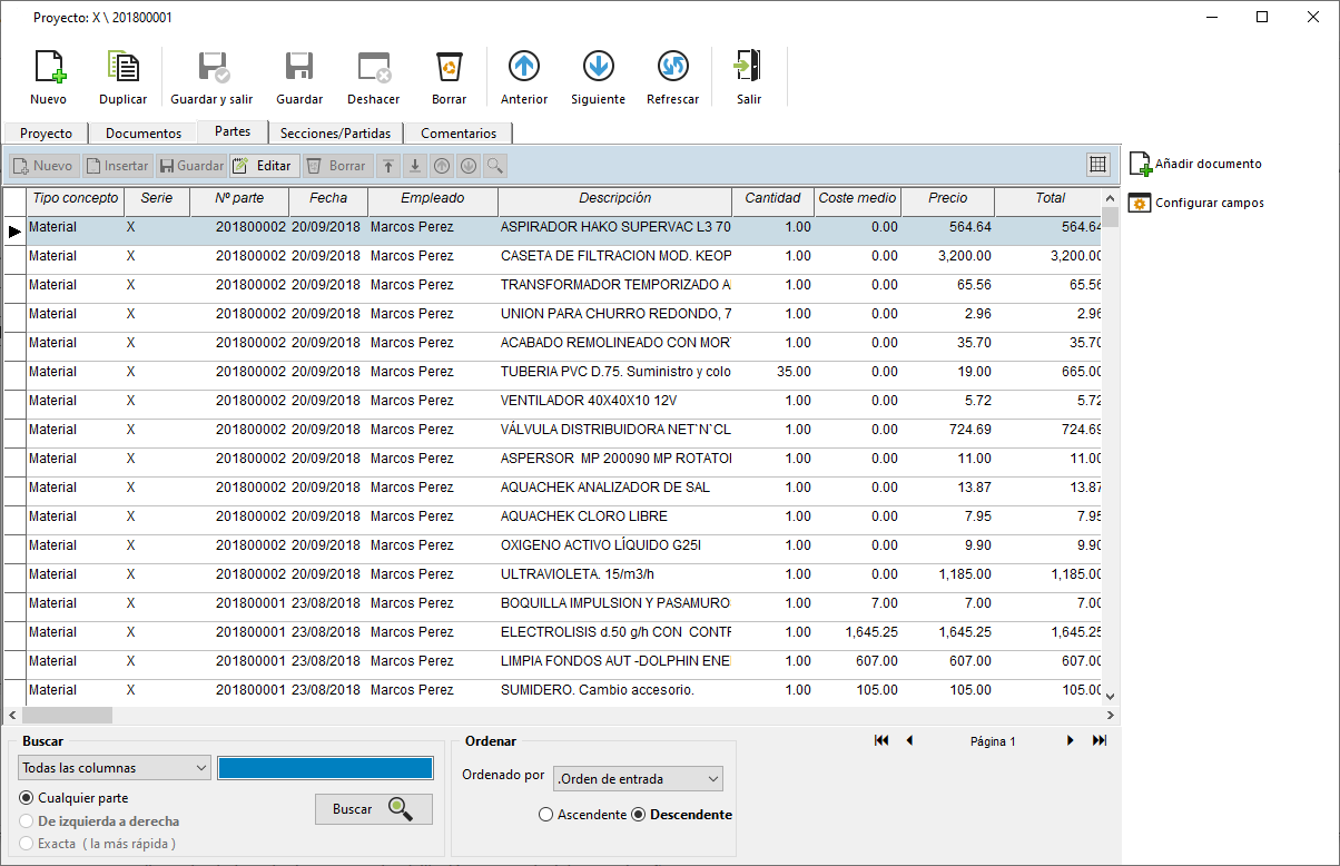 Software gestión de obras y proyectos