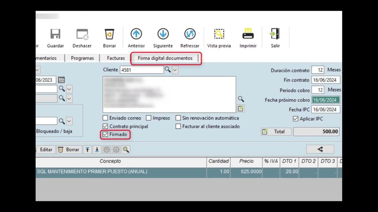 Vídeo de la firma digital de documentos integrada en el ERP